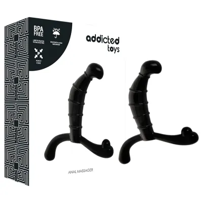Addicted Toys - prosztata- és gátmasszírozó (fekete) - 11,3 cm: 6 291 Ft