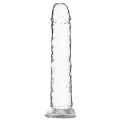 Addiction Crystal - tapadókorongos dildó (átlátszó) - 18cm: 6 921 Ft