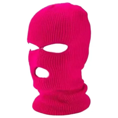 Balaclava - kötött szopóálarc 3 nyílással (sötét pink): 2 591 Ft