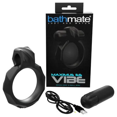 Bathmate Maximus Vibe 55 - akkus vibrációs péniszgyűrű (fekete): 14 165 Ft