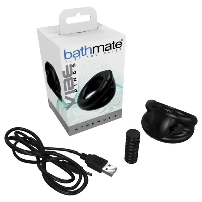 Bathmate Vibe Ring Strength - akkus vibrációs péniszgyűrű (fekete): 14 165 Ft