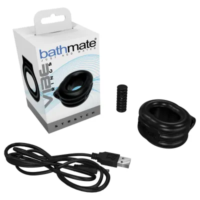Bathmate Vibe Ring Stretch - akkus vibrációs péniszgyűrű (fekete): 14 165 Ft