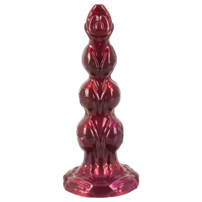 Beasty Cocks - Werewolf Willie élethű fantázia dildó tapadókoronggal (metál bordó, 21 cm)