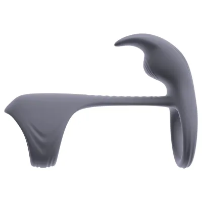 Beau Coeur Vylor - pénisz-és heregyűrű csiklóizgatóval (szürke): 18 102 Ft