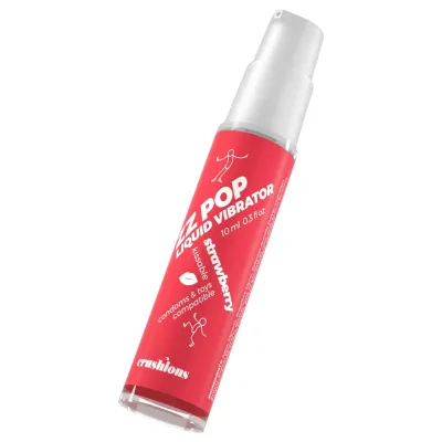 Crushious ZZ POP - ehető folyékony vibrátor, eper (10ml): 3 929 Ft