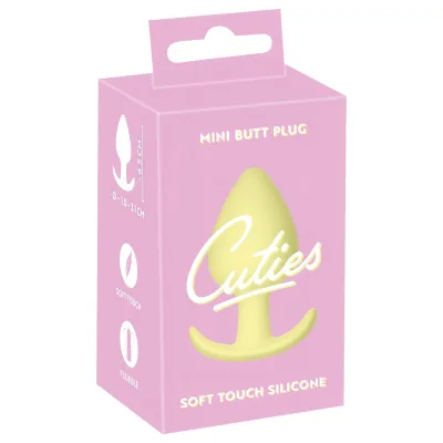 Cuties Mini Butt Plug - szilikon anál plug - sárga (3,1cm): 4 953 Ft