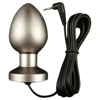 DG-LAB Matte Steel - kétpólusú acél elektro análkúp (ezüst): 8 654 Ft