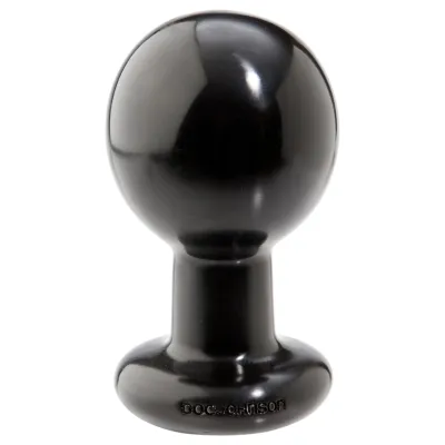 Doc Johnson The Classic - kerek anál plug (fekete) - L