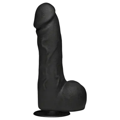 Doc Johnson The Perfect Cock - élethű dildó (fekete) - 19 cm