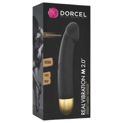 Dorcel Real Vibration M 2.0 - akkus vibrátor (fekete-arany): 18 102 Ft