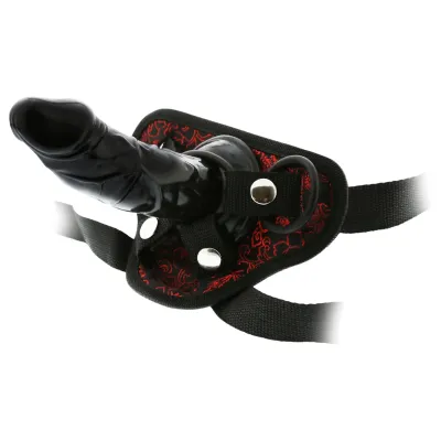Dreamtoys Blaze - <strong>felcsatolható dildó</strong> hámmal (fekete): 12 591 Ft
