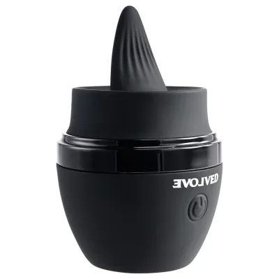 Evolved Tongue Tied - akkus, nyelves vibrátor (fekete): 21 724 Ft