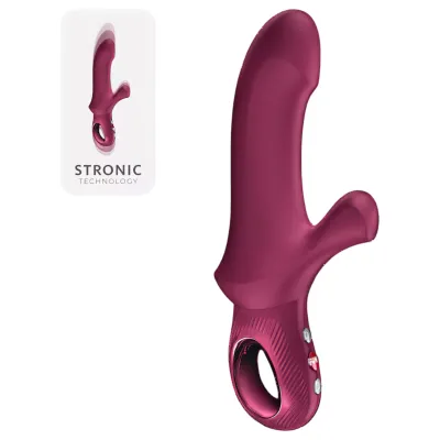 Fun Factory Bi Stronic Curve - lökő csiklókaros vibrátor (piros)