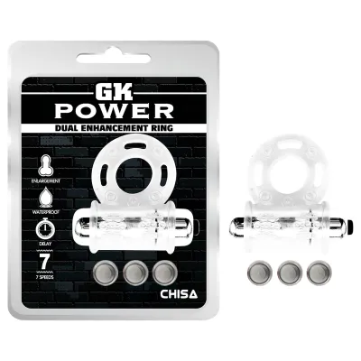 GK Power Bull Ring - vibrációs pénisz- és heregyűrű (áttetsző): 3 929 Ft