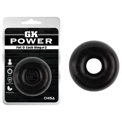 GK Power Fat O #2 - vastag péniszgyűrű (fekete): 2 354 Ft