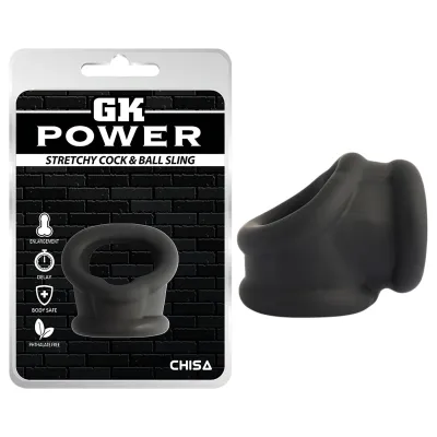 GK Power - rugalmas pénisz- és hereheveder (fekete): 3 142 Ft