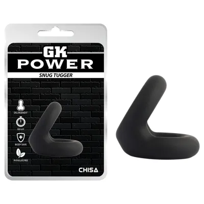 GK Power Snug Tugger - szilikon pénisz- és heregyűrű (fekete): 2 354 Ft