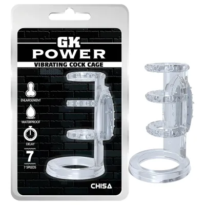 GK Power - vibrációs péniszköpeny (áttetsző): 3 142 Ft