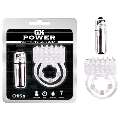 GK Power Vibration Clitifier - vibrációs péniszgyűrű (áttetsző): 3 929 Ft