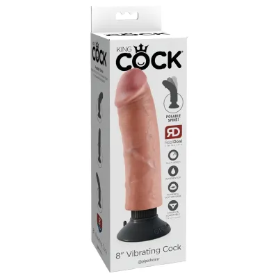 King Cock 8 - hajlítható, élethű vibrátor (25cm): 16 528 Ft