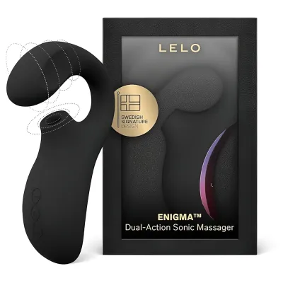 LELO Enigma - akkus, vízálló, 2in1 G-pont vibrátor (fekete): 59 047 Ft