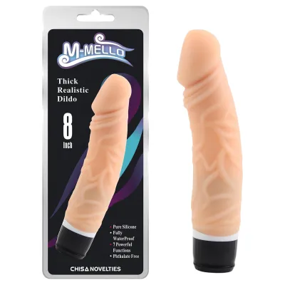 M-Mello Thick Realistic - vastag élethű vibrátor (testszínű) - 19,5 cm: 7 079 Ft