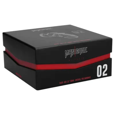 ManCage Model 02 - péniszketrec (fekete) - 9 cm: 13 378 Ft