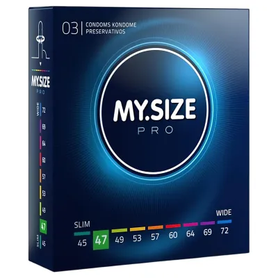 My.Size PRO - egyedi méretű óvszer - 47 mm (3 db): 2 354 Ft