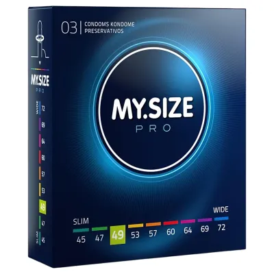 My.Size PRO - egyedi méretű óvszer - 49 mm (3 db): 2 354 Ft