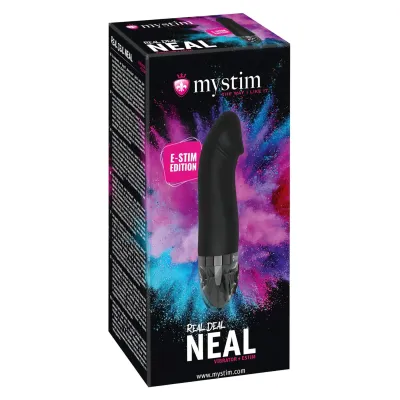 mystim Real Deal Neal E-Stim - akkus elektro vibrátor (fekete): 51 173 Ft
