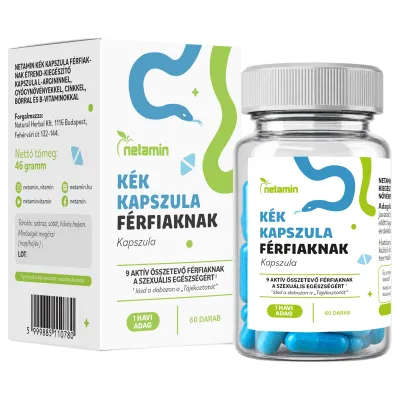 Netamin Kék Kapszula - étrend-kiegészítő kapszula férfiaknak (60 db)