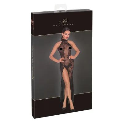 Noir - átlátszó, virágos, hosszú ruha (fekete): 25 189 Ft