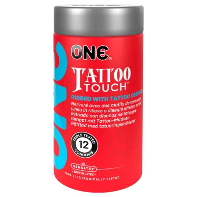 ONE Tattoo Touch - tetkó mintás óvszer (12db): 7 866 Ft