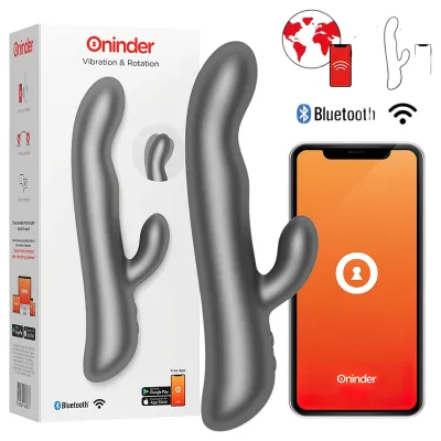 Oninder Oslo - appos, forgó csiklókaros vibrátor (fekete): 31 488 Ft