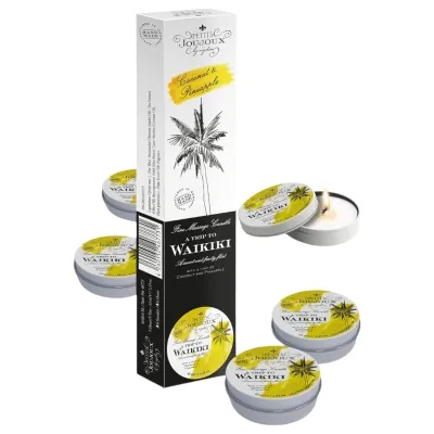 Petits Joujoux Waikiki masszázsgyertya - kókusz-ananász (5x43ml): 12 748 Ft