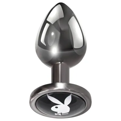Playboy Tux - butt plug - kicsi (ezüst): 9 913 Ft