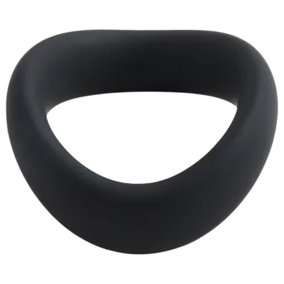 Pulselock Cocktura - csavart szilikon péniszgyűrű (fekete) - 47,5mm: 3 142 Ft