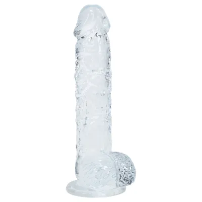 RealRock - élethű dildó herékkel (átlátszó) - 12,7 cm: 3 929 Ft