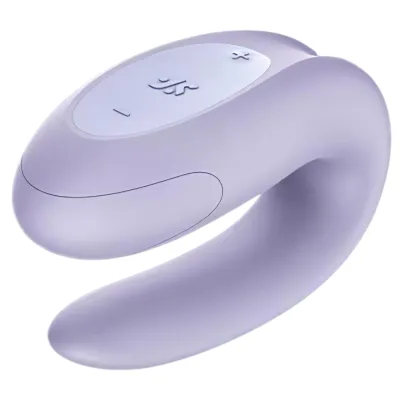 Satisfyer Double Joy - <strong>párvibrátor</strong> (lila): 11 803 Ft