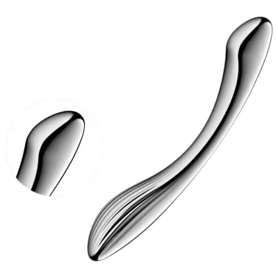 Satisfyer Pure Gravity 1 - bordázott acéldildó (ezüst): 17 472 Ft