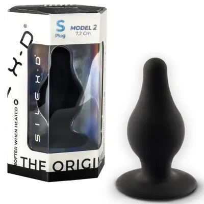 SILEXD Model 2 - hőre reagáló szilikon anál plug (fekete) - S