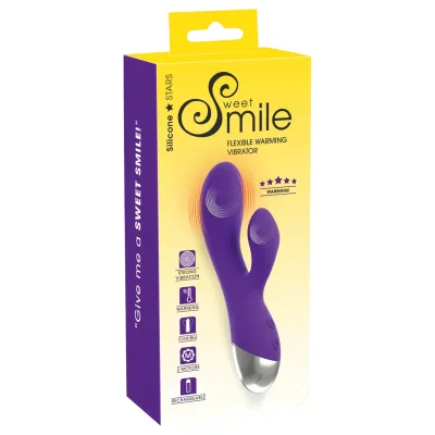 Sweet Smile - melegítős, hajlékony csiklókaros vibrátor (lila)