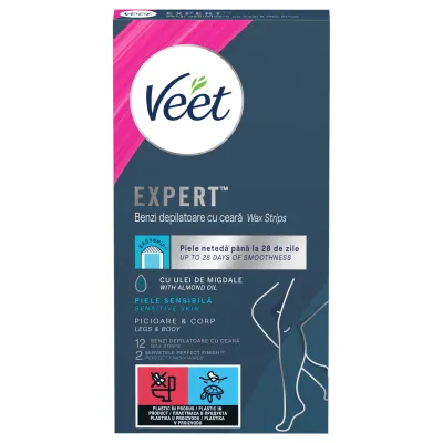 Veet Expert - használatra kész gyantaszalagok - száraz bőrre (12db): 2 361 Ft