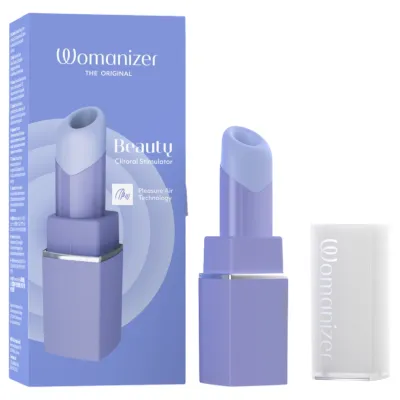 Womanizer Beauty - rúzs alakú léghullámos csiklóizgató (lila): 29 913 Ft