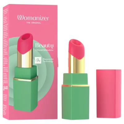 Womanizer Beauty - rúzs alakú léghullámos csiklóizgató (zöld): 29 913 Ft