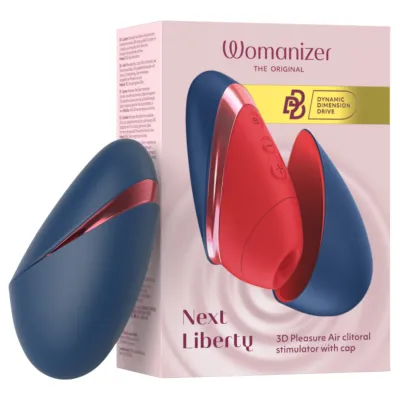 Womanizer Next Liberty - léghullámos csiklóizgató (kék): 51 961 Ft