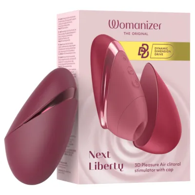 Womanizer Next Liberty - léghullámos csiklóizgató (piros): 51 961 Ft