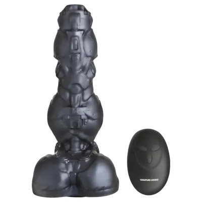 XR Brands Cyborg cock - lökő robotvibrátor távirányítóval (ezüst): 33 063 Ft