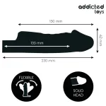 Addicted Toys - péniszköpeny heregyűrűvel - 23 cm (átlátszó)