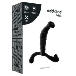 Addicted Toys - prosztata masszírozó és gátizgató dildó (fekete, 11,3 cm)